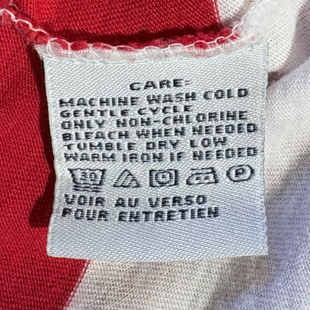 Ralph Lauren Red and White Striped 3/4 length Sleeve Tee - Picture 8 of 9